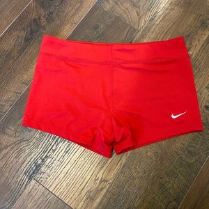 red nike dri-fit spandex